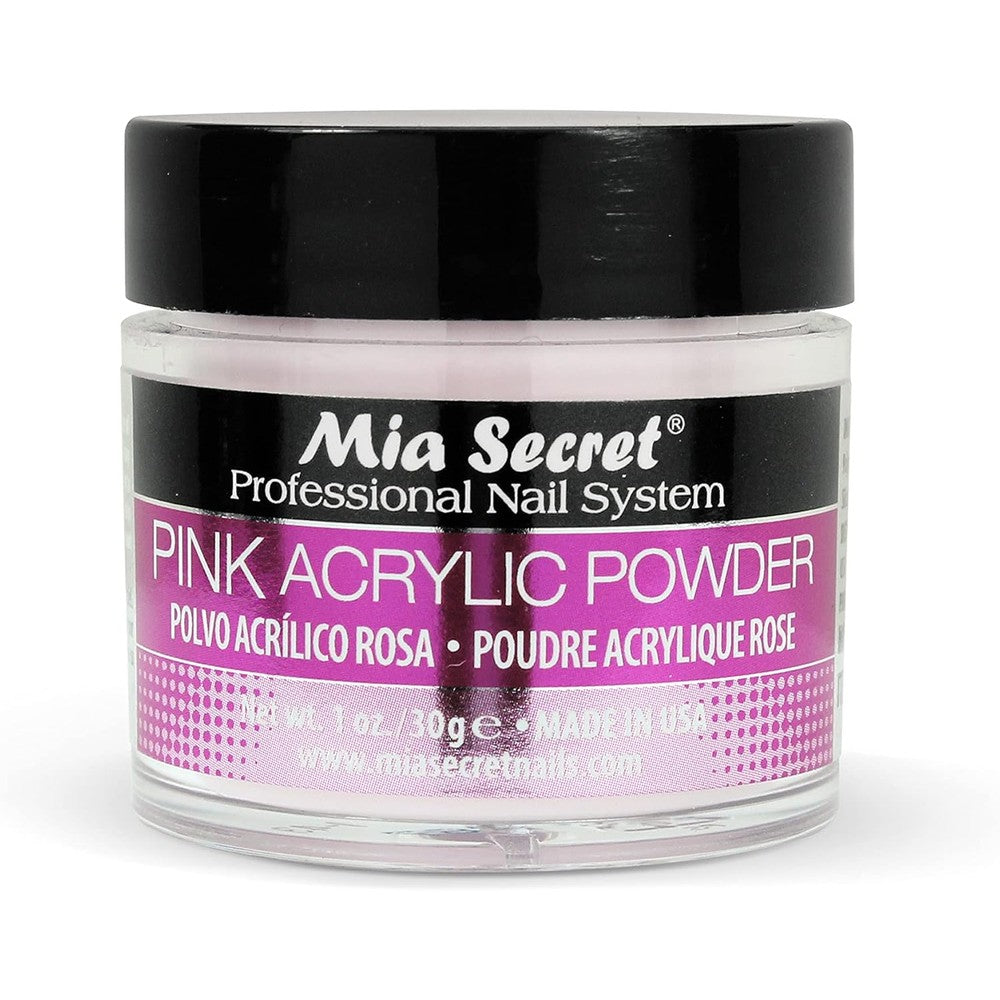 Mia Secret Professional Acrylic Nail System Pink Powder 1 Ounce front view container