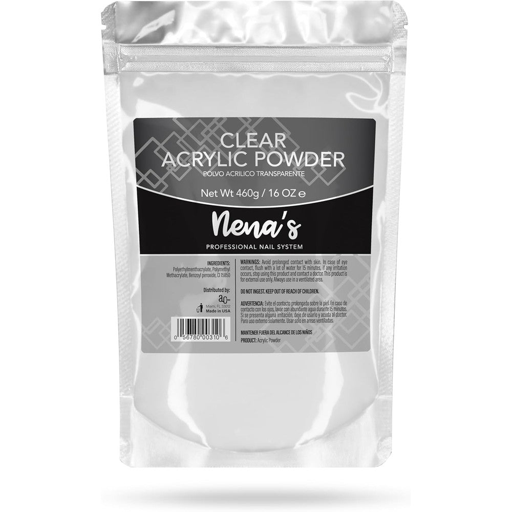 Nena's Superior Sculpting Powder clear acrylic jar front view