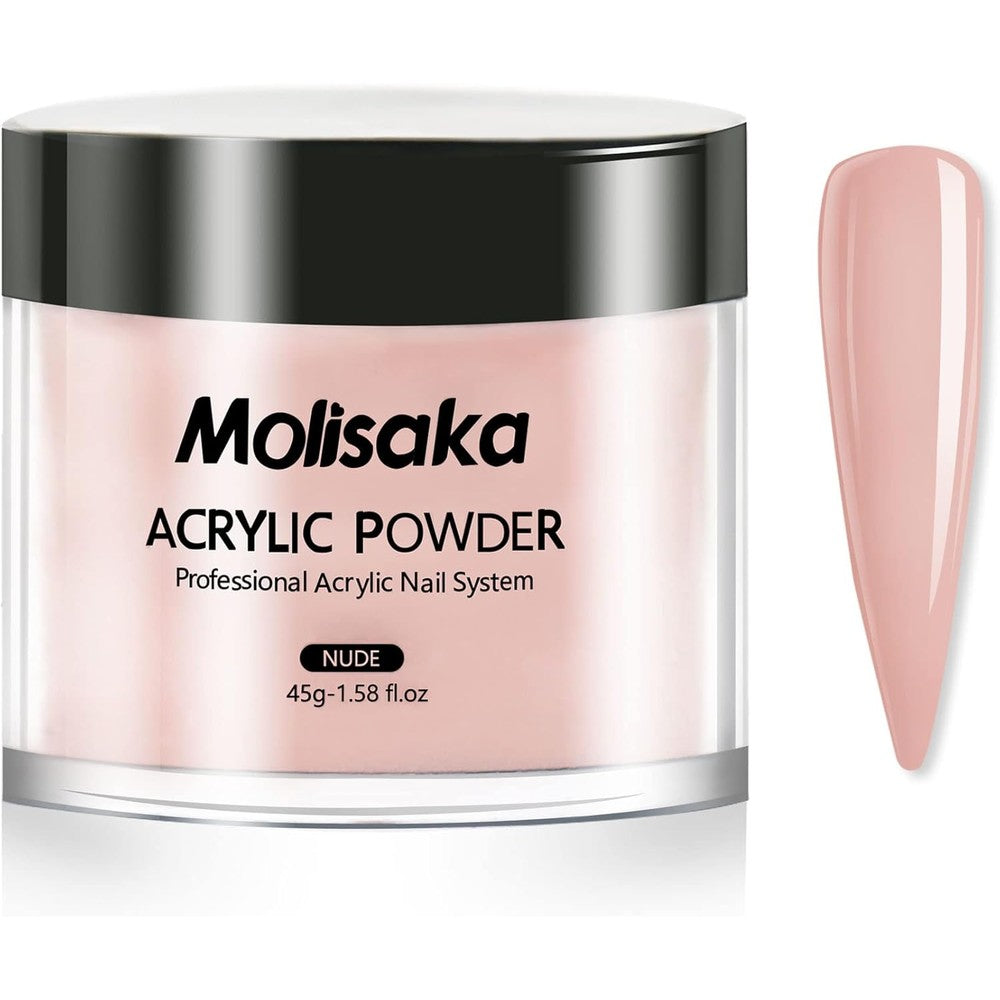 Molisaka Nude Acrylic Powder professional nail jar front view