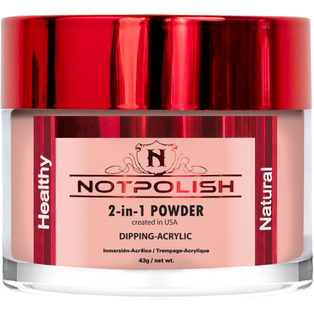 Notpolish 2-in-1 dip powder jar in Nude Panther front view
