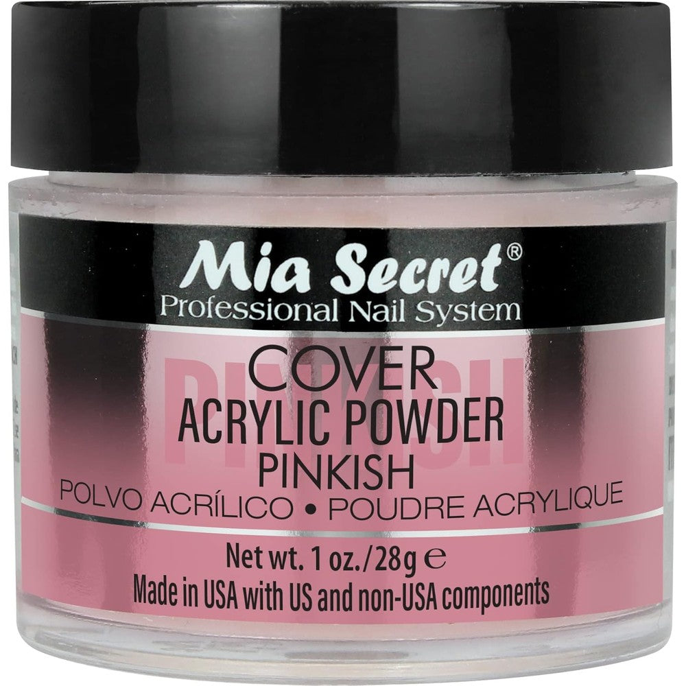 Mia Secret Cover Pinkish Acrylic Powder 1 Ounce jar front view