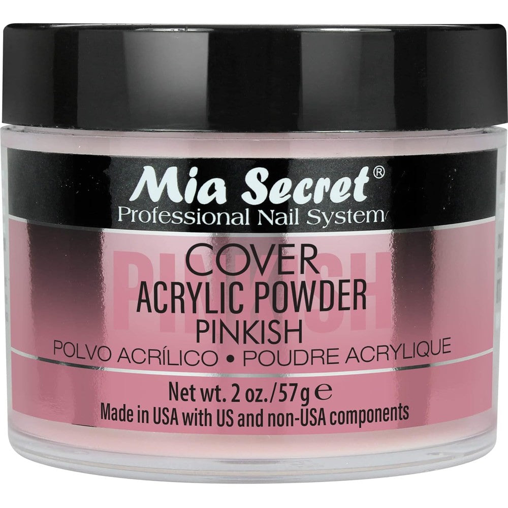 Mia Secret Cover Pinkish Acrylic Powder 2 Ounces container front view