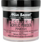 Mia Secret Cover Pinkish Acrylic Powder front view jar packaging