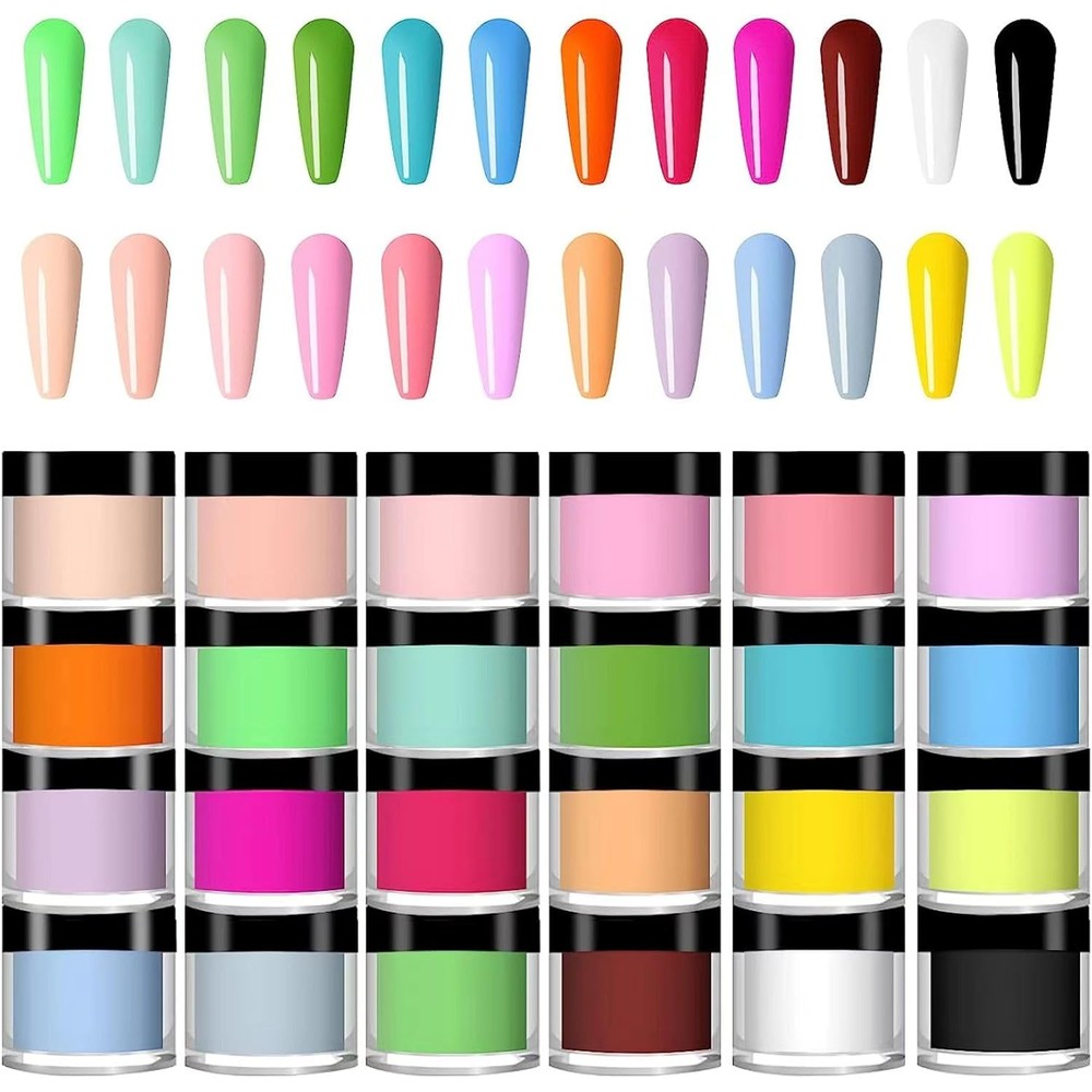 Feelhigh 24 Color Acrylic Nail Powder Set front view