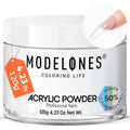 Modelones Upgraded Crystal Clear Acrylic Powder front view jar packaging