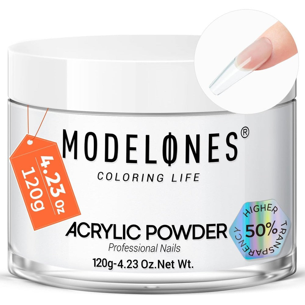Modelones Upgraded Crystal Clear Acrylic Powder jar front view