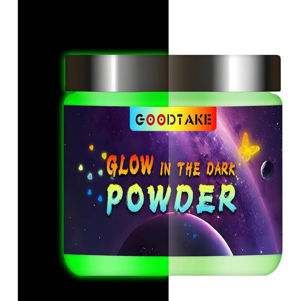 Goodtake Glow In The Dark Pigment Powder Green front view