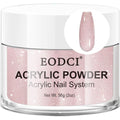 Eodci glitter pink acrylic powder jar front view container