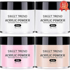 Sweet Trend acrylic nail powder kit front view with four jars