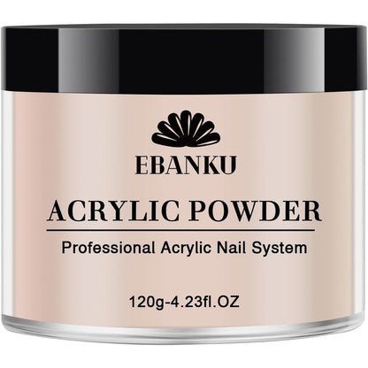Ebanku Nude Acrylic Powder 120 Grams jar front view