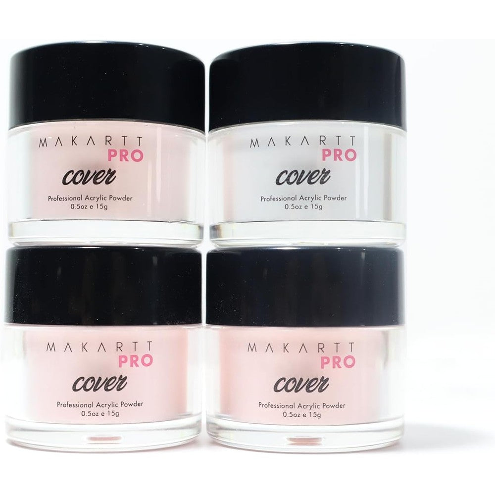 MakarttPro Acrylic Powder Set Cool Tone Nude Essentials front view