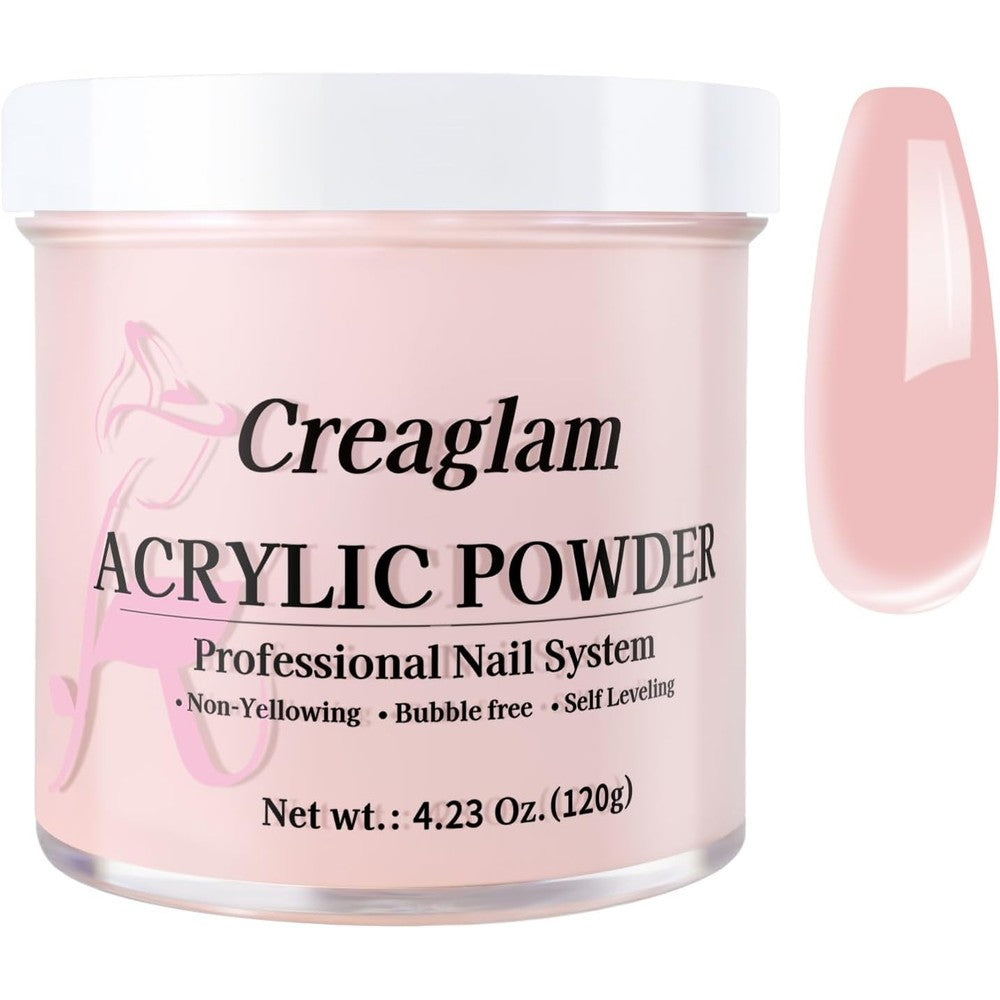 Creaglam acrylic powder 120g jar front view for nail art