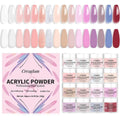 Pro Roop 16 Color Acrylic Nail Powder Kit front view featuring the complete box set and components