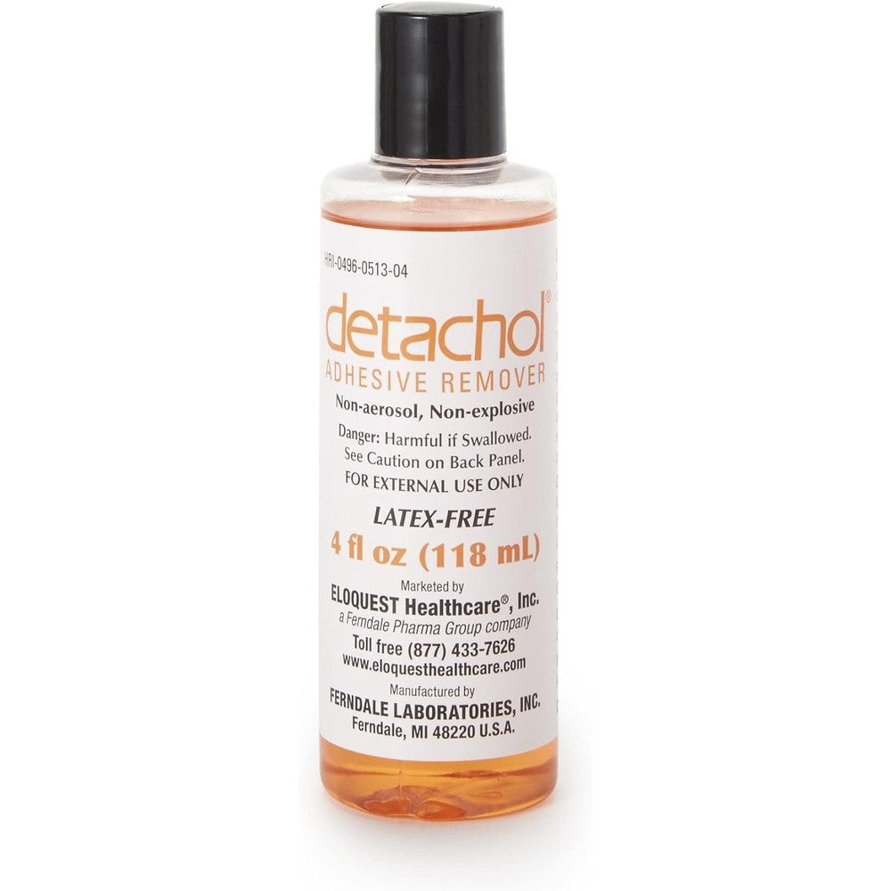Ferndale Detachol Adhesive Remover 4 Ounce Flip Top Bottle front view for medical tape removal