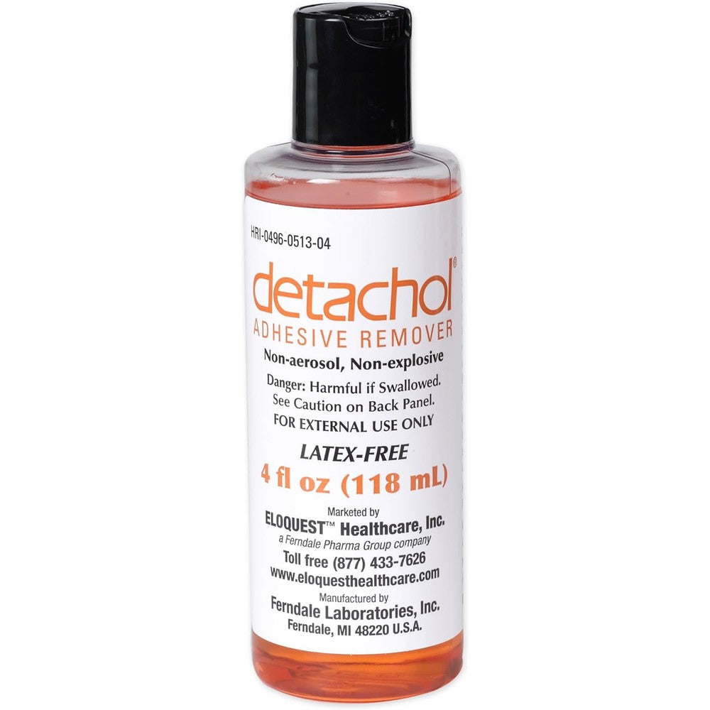 Ferndale Laboratories Detachol Adhesive Remover 4 Ounce bottle front view for medical tape removal.