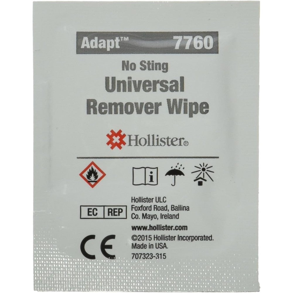 Hollister Adapt 7760 Adhesive and Barrier Remover Wipes front view box packaging