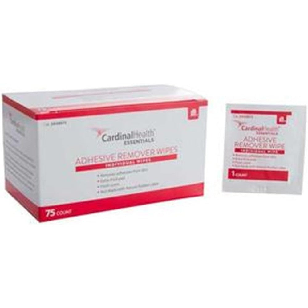 Cardinal Health Essentials Adhesive Remover Wipes front view medical residue cleaner