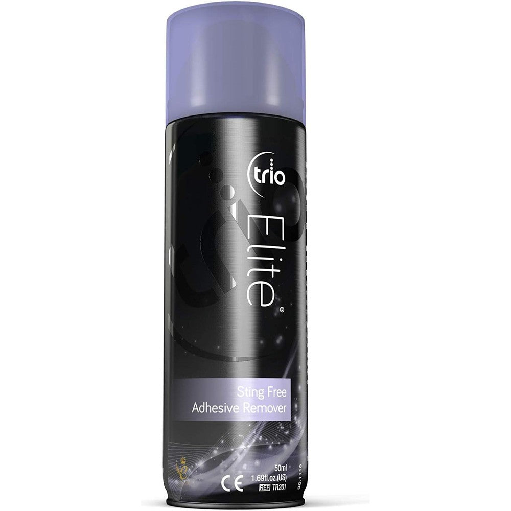 Trio Elite Sting Free Adhesive Remover Spray front view for painless medical tape removal.
