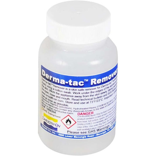 Smooth-On Derma-tac Remover 4 Ounce bottle front view for professional silicone adhesive removal.