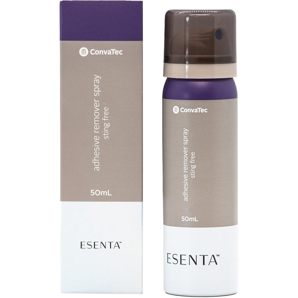 ConvaTec ESENTA Adhesive Remover Spray 50ml front view for stoma care
