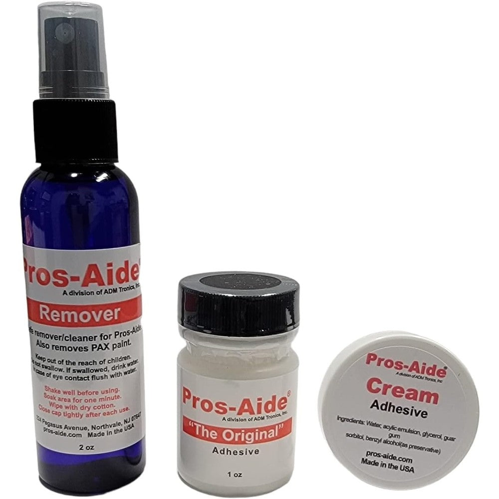 Pros-Aide Original Adhesive Cream and Remover Kit front view professional prosthetic makeup supplies