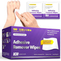 Livaclean Health Adhesive Remover Wipes 100 count box front view for medical residue removal.