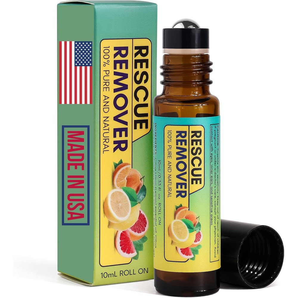 Rescue Patch Adhesive Remover 10ml roll-on bottle front view for medical tape removal
