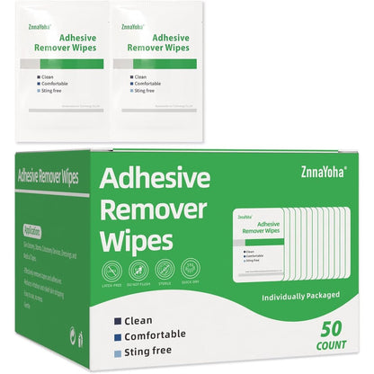 ZnnaYoha Adhesive Remover Wipes 50 count box front view