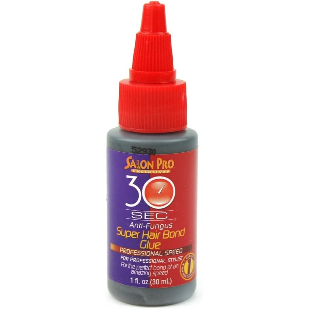 Salon Pro thirty second hair extension bonding glue front view one ounce bottle