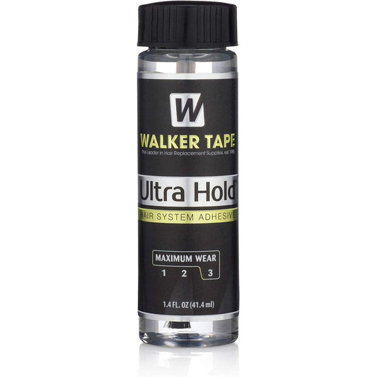 Walker Tape Ultra Hold Hair System Adhesive front view bottle with brush applicator