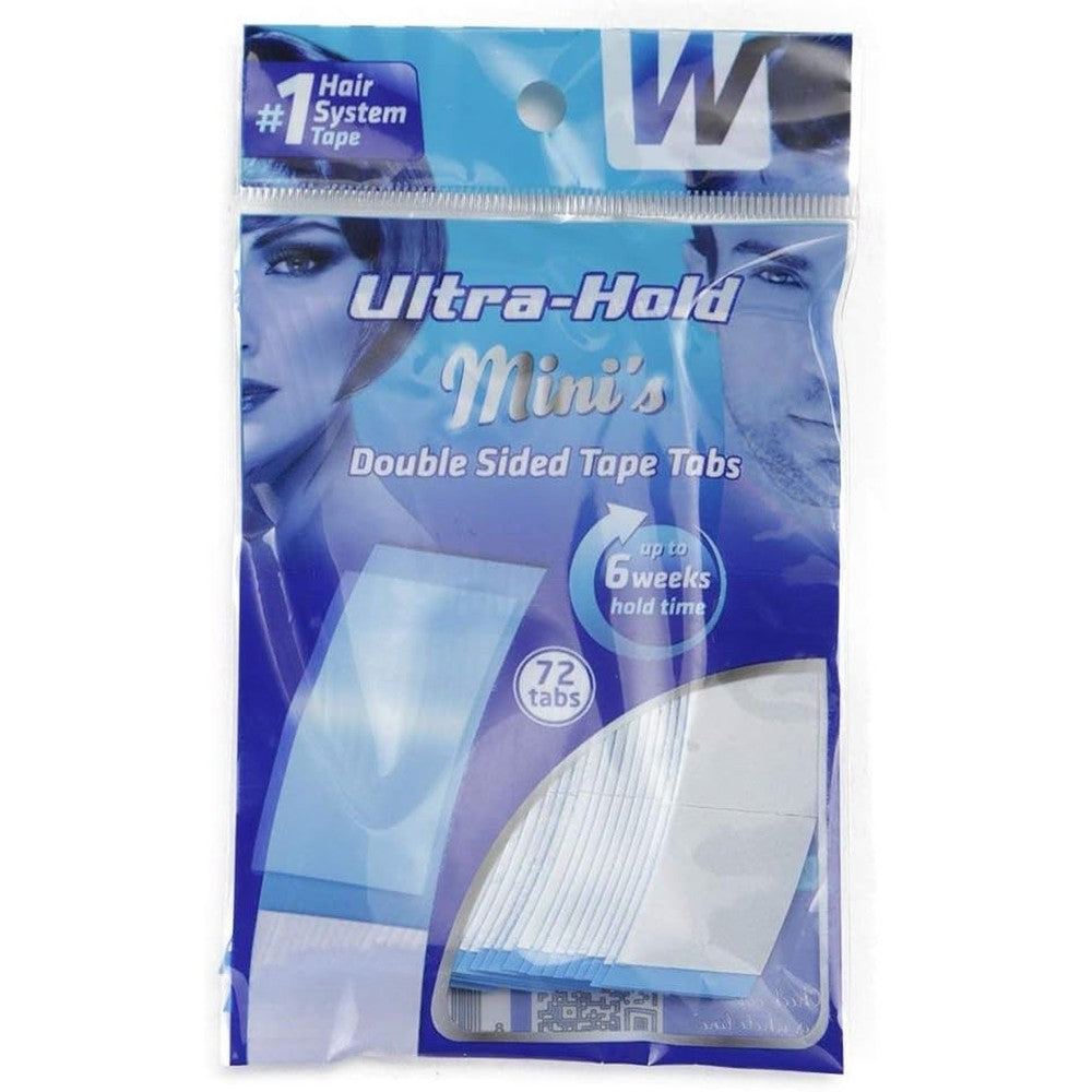 NEITSI Walker Ultra Hold Mini Tabs Tape front view packaging displaying seventy two double sided adhesive strips for lace wigs