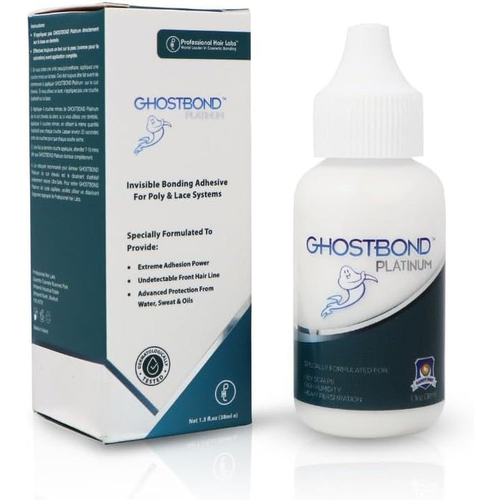 Professional Hair Labs Ghostbond Platinum wig glue 1.3 Ounce front view bottle