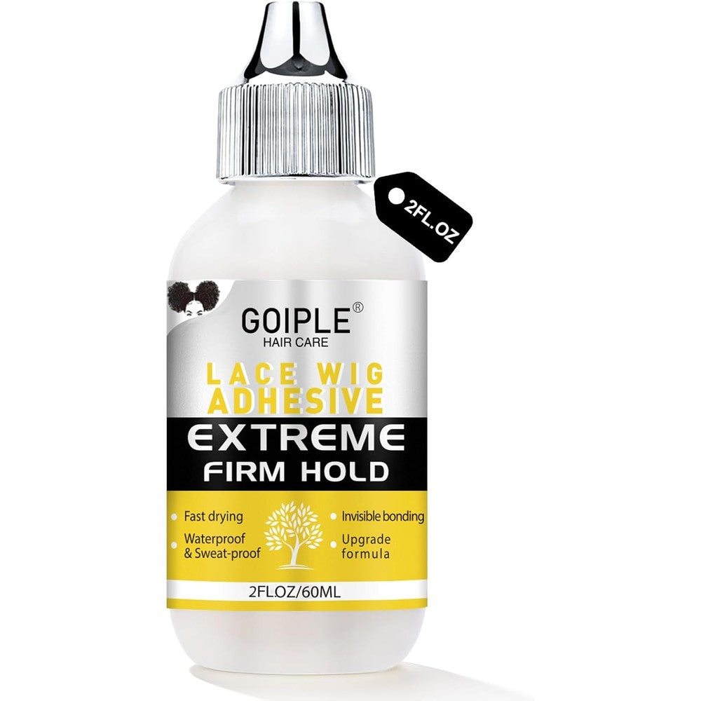 Goiple lace front wig glue two fluid ounces front view bottle
