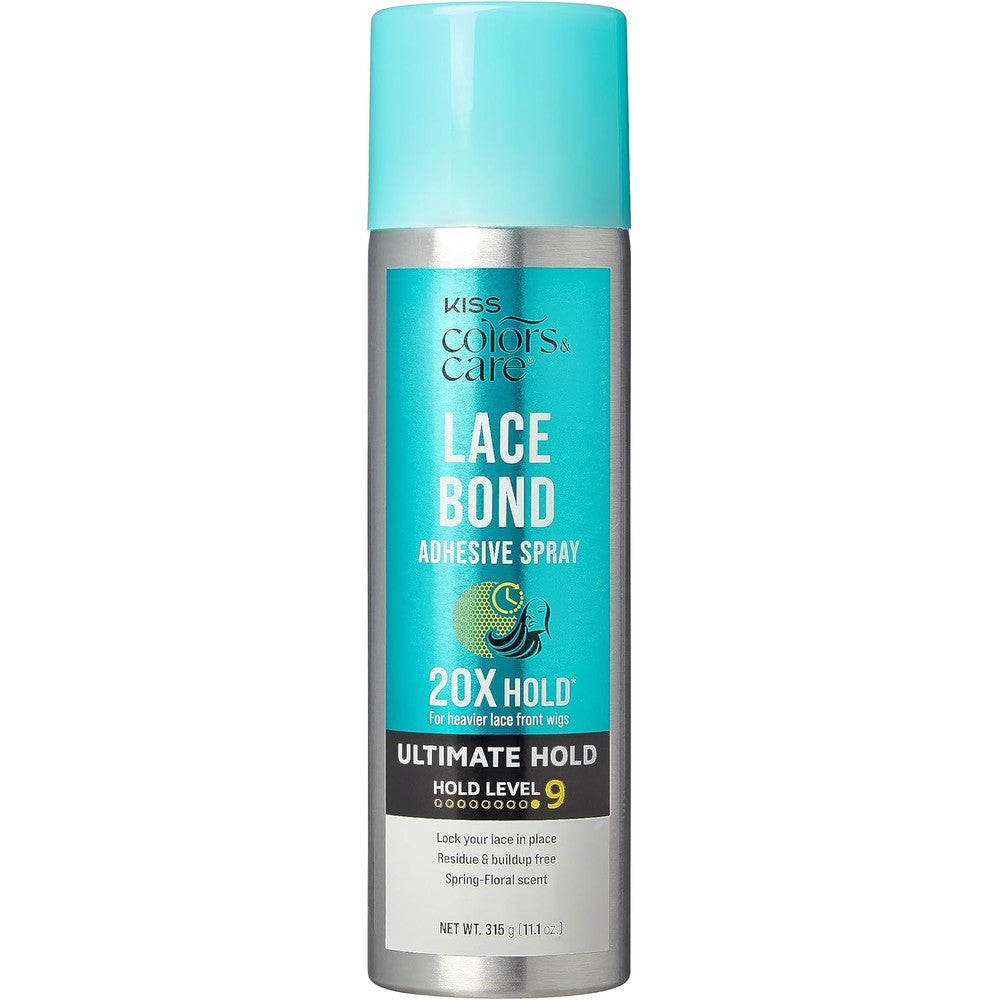 KISS Colors & Care Lace Bond Adhesive Spray Ultimate Hold front view bottle packaging