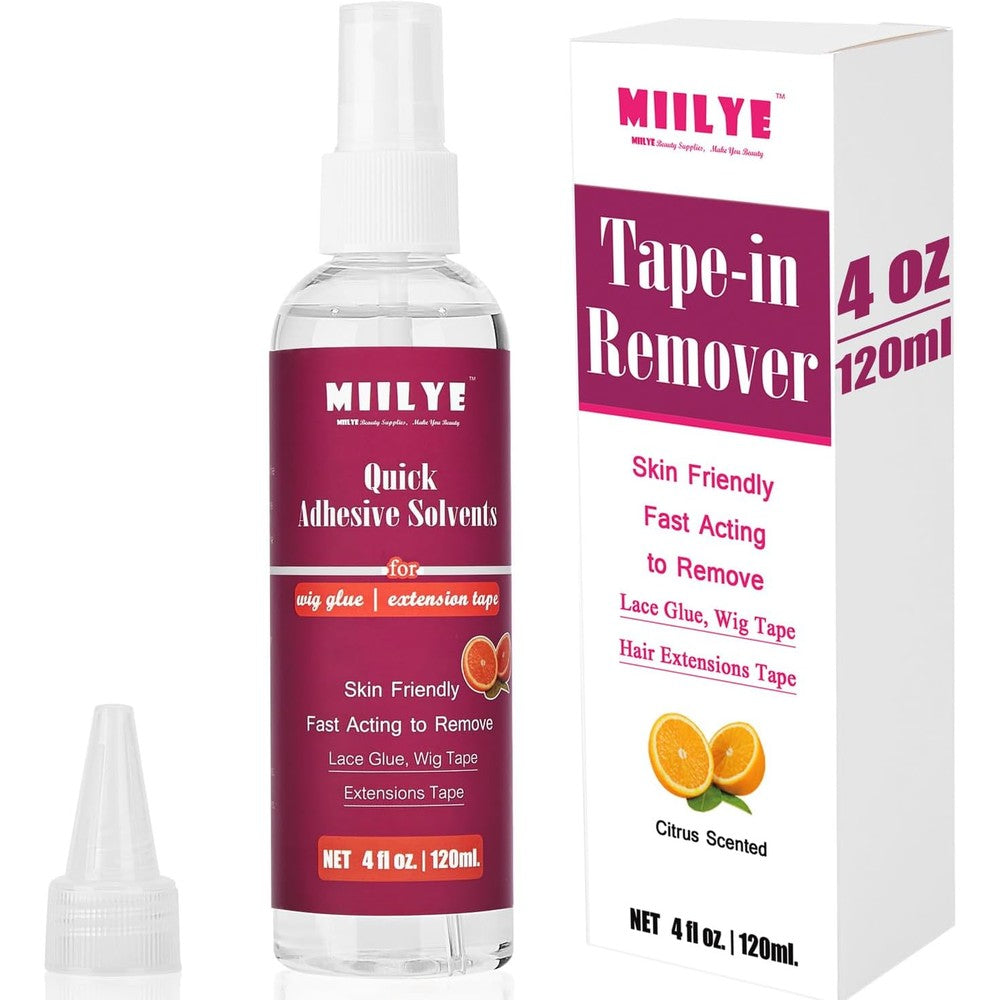MIILYE tape in extension remover spray 120ml front view bottle with fog pump
