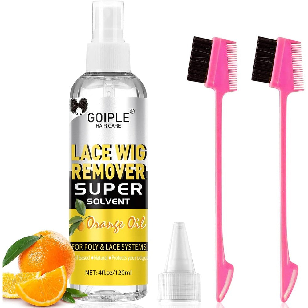 Goiple hair extension remover four fluid ounces bottle front view showcasing professional adhesive solvent packaging.