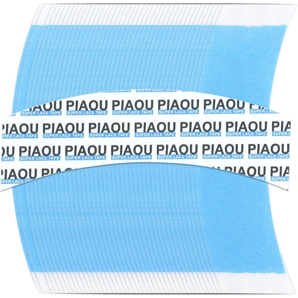 Piaou wig tape double sided front view showing fifty eight pieces pack