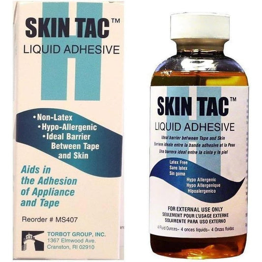 Torbot Skin-Tac Liquid Adhesive Barrier 4 Ounce bottle front view medical grade skin prep.