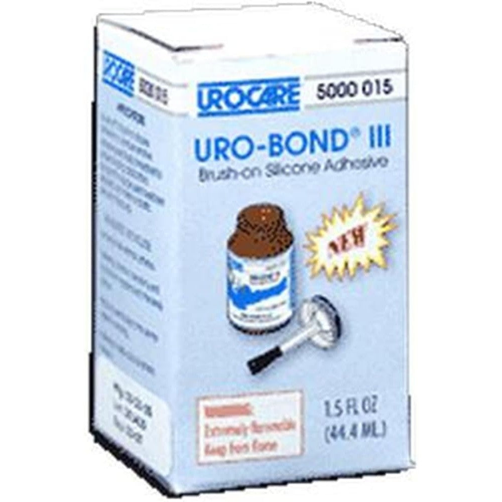 Urocare Uro-Bond III Brush-On Adhesive 1.5 Ounce Jar authentic medical silicone glue.