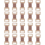 HWZWT 20Pcs Brown Elastic Bandage Clips front view for first aid kits.