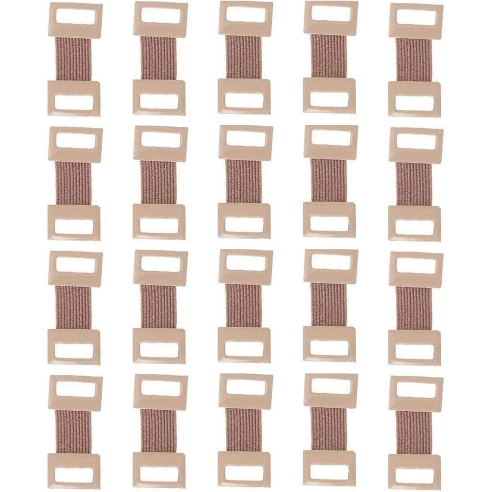 HWZWT 20Pcs Brown Elastic Bandage Clips front view for first aid kits.