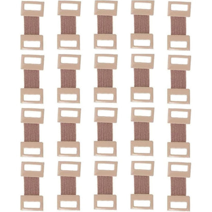 HWZWT 20Pcs Brown Elastic Bandage Clips front view for first aid kits.