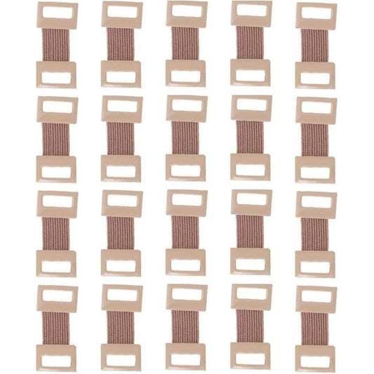 HWZWT 20Pcs Brown Elastic Bandage Clips front view for first aid kits.