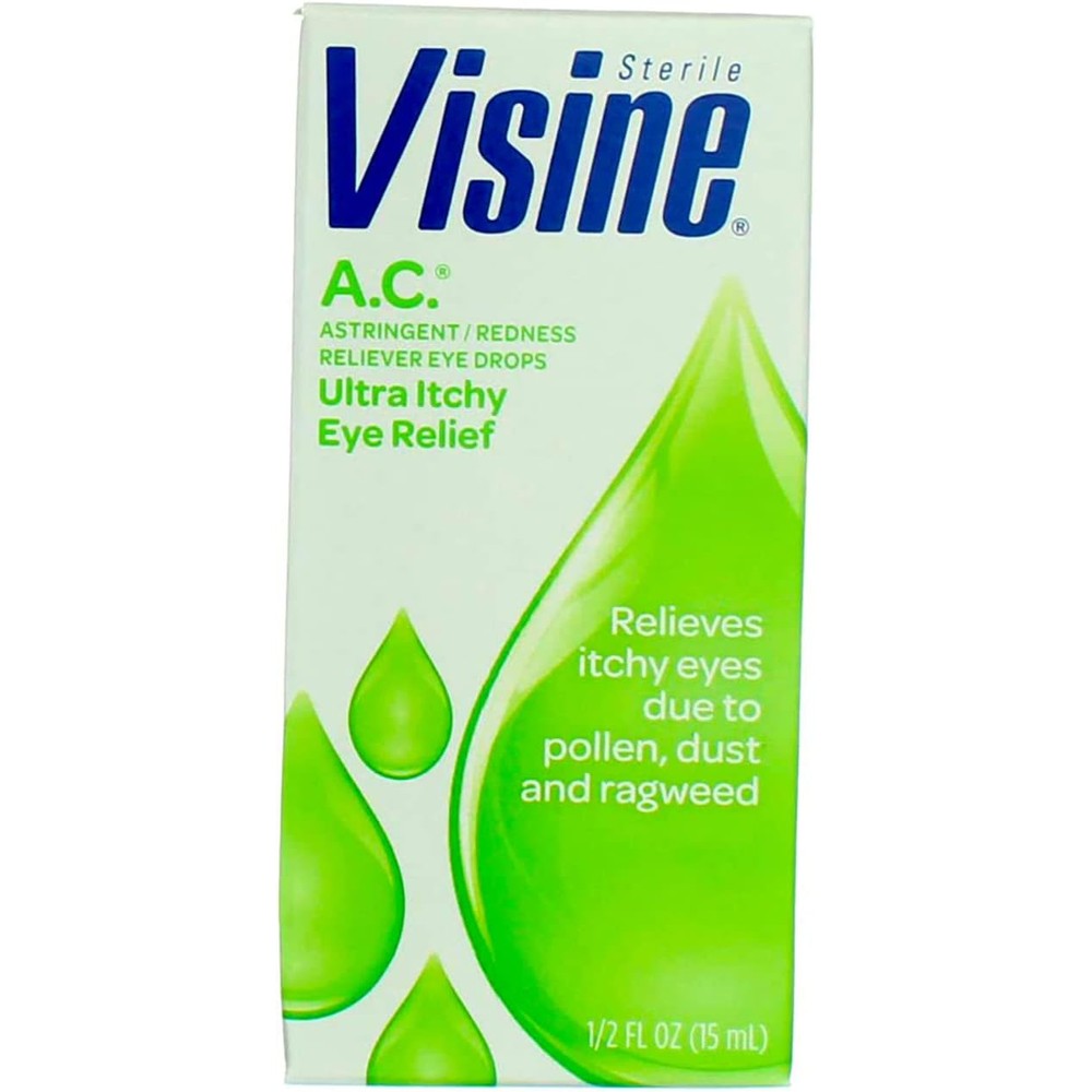 Kenvue Brands Visine AC astringent redness reliever eye drops front view packaging