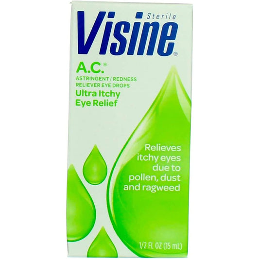 Kenvue Brands Visine AC astringent redness reliever eye drops front view packaging