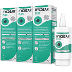 Hyco San Hycosan Plus dry eye drops triple pack front view packaging