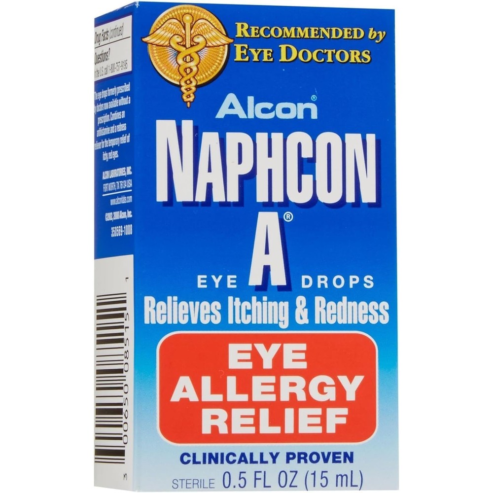 Naphcon-A Eye Allergy Relief Drops 15 ml front view bottle for itchy eye relief