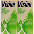 Visine A.C. Eye Drops pack of 2 front view showing allergy relief packaging.