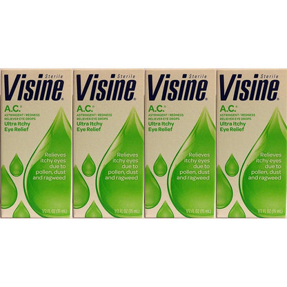Kenvue Brands Visine AC Itchy Eye Relief Drops 4 Pack front view showing packaging