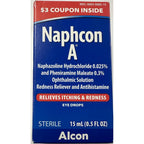 Alcon Naphcon A Allergy Relief Eye Drops 15ml front view packaging for fast eye allergy relief.